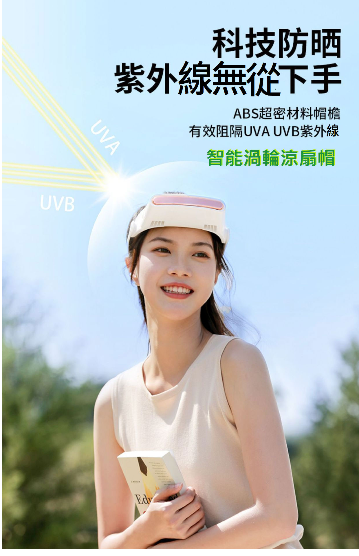 智能渦輪涼扇帽